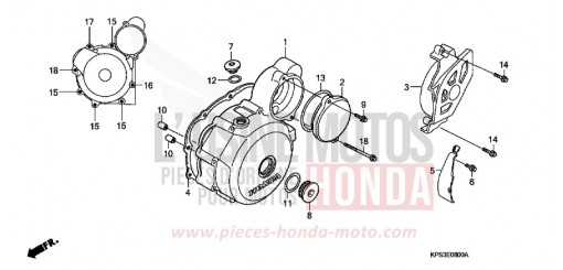 LEFT CRANKCASE COVER CRF230F7 de 2007